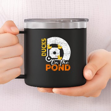 Discover Sport Baseball Ducks on the Pond Baseball Field Softball Saying Graphic 14oz Stainless Steel Tumblers