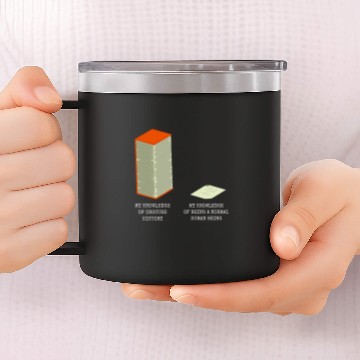 Discover Funny Useless Knowledge Meme History Buff Historian Nerd Zip 14oz Stainless Steel Tumblers