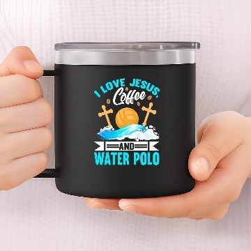 Discover Christian Water Polo I Love Jesus Water Polo Player Christ Baseball Tees 14oz Stainless Steel Tumblers