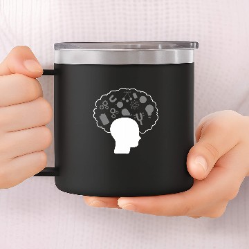 Discover Physics Brain Science Professor Zip 14oz Stainless Steel Tumblers