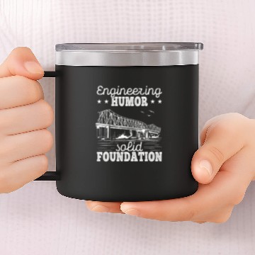 Discover Engineering Humor Solid Foundation vintages Civil Engineer Baseball Tees 14oz Stainless Steel Tumblers