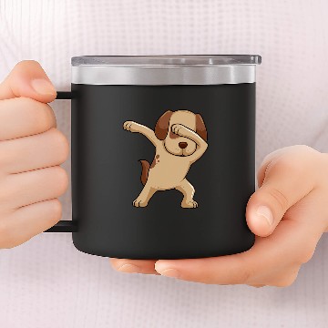Discover Cavalier Pet Funny Dabbings Cavalier King Charles Spaniel Dog 14oz Stainless Steel Tumblers