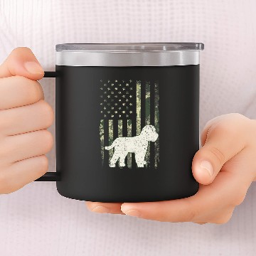 Discover Cockapoo Pet Dad Mom Camouflage USA Flag 14oz Stainless Steel Tumblers