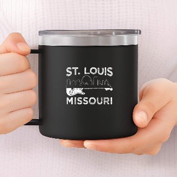 Discover Funny Guitar Souvenir St Louis Guitar Music Missouri St. Louis Baseball Tees 14oz Stainless Steel Tumblers