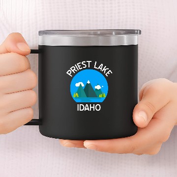 Discover Priest Lake Idaho Fishing Hiking Camping Boating Zip 14oz Stainless Steel Tumblers