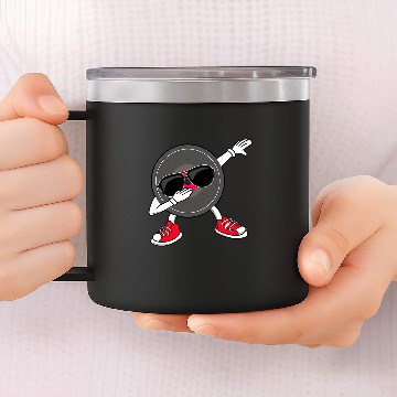 Discover Dabbings Vinyl Record Dancing LP Collector Party DJ 14oz Stainless Steel Tumblers