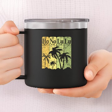Discover Honolulu Periodic Table Elements Honolulu Hawaii Retro 4 Baseball Tees 14oz Stainless Steel Tumblers