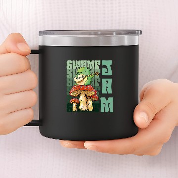 Discover Funny Banjo Frog Swamp Jam Frog Toad Baseball Tees 14oz Stainless Steel Tumblers