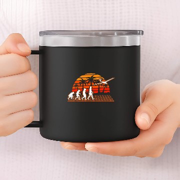 Discover Glider Evolution Sunset Aerobatics Pilot Gliding Plane Baseball Tees 14oz Stainless Steel Tumblers