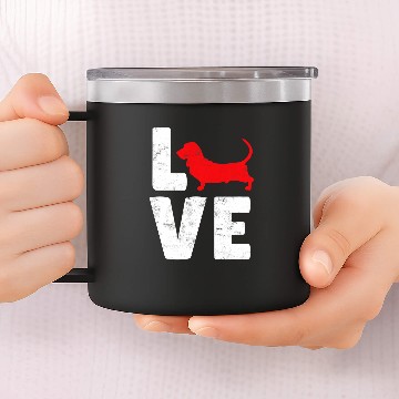 Discover Basset Hound Pet 18 14oz Stainless Steel Tumblers