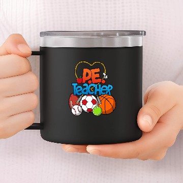 Discover School P E Teacher Physical Education Zip 14oz Stainless Steel Tumblers