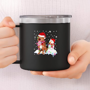 Discover Pitbull Pet Santa Claus Pitbull Dog Snowman xmass Tree Lights Christmas 265 14oz Stainless Steel Tumblers