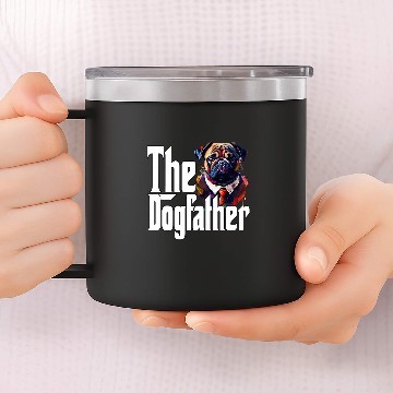 Discover Pug Pet Dad Dogfather Dogs Daddy Father Baseball Tees 14oz Stainless Steel Tumblers