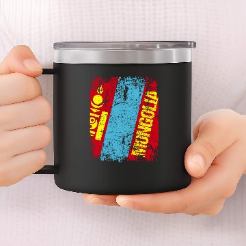 Discover MONGOLIA Flag Vintage 14oz Stainless Steel Tumblers