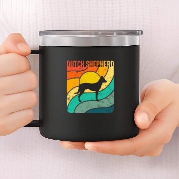 Discover Dutch Shepherd Pet vintages Sunset Mom Dad 14oz Stainless Steel Tumblers