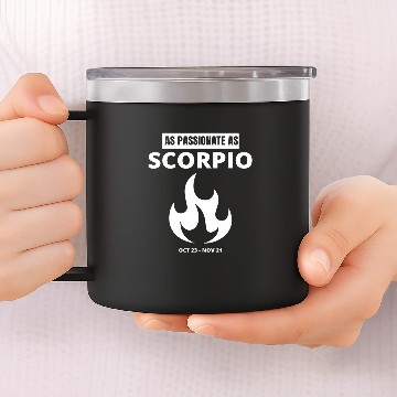 Discover As passionate as SCORPIO Baseball Tees 14oz Stainless Steel Tumblers