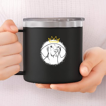 Discover Coonhound Pet Treeing Walker Coonhound with Crown 14oz Stainless Steel Tumblers