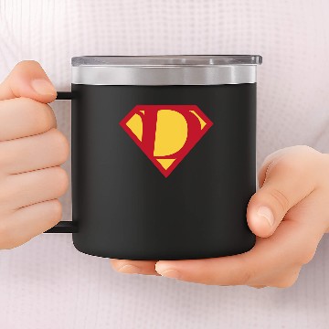 Discover Letter D - Superman - 14oz Stainless Steel Tumblers