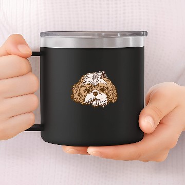 Discover Shih Tzu Pet Face 14oz Stainless Steel Tumblers