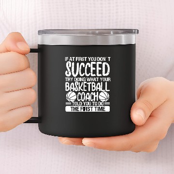 Discover Basketball Coach Baseball Tees 14oz Stainless Steel Tumblers