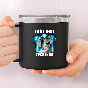 Discover Corgi Pet I Got that Dog in Me Xray Meme Welsh Corgi Viral Quote Baseball Tees 14oz Stainless Steel Tumblers