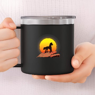 Discover Chinese Crested Pet Sunrise 14oz Stainless Steel Tumblers