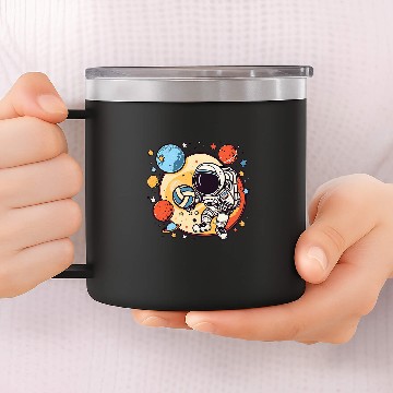 Discover Sport Volleyball Astronauts Volleyball Astronaut Design Volleyball Player 1 14oz Stainless Steel Tumblers