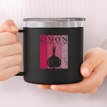 Discover Onion Periodic Table Elements Vegetables Farmer Retro 14oz Stainless Steel Tumblers