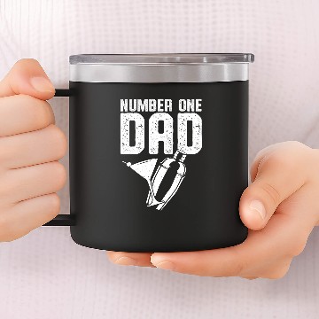Discover Number One Dad Men Intoxicologist Cocktail Lover Bartender 14oz Stainless Steel Tumblers