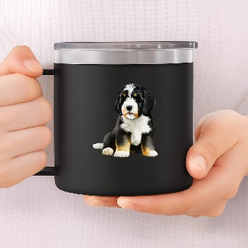 Discover Bernedoodle Pet 2 14oz Stainless Steel Tumblers