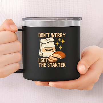 Discover Sourdough Starter Bread Baker Baking Bakery 14oz Stainless Steel Tumblers