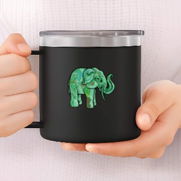 Discover Elephant Mammal animal motif colourful animal print art 14oz Stainless Steel Tumblers