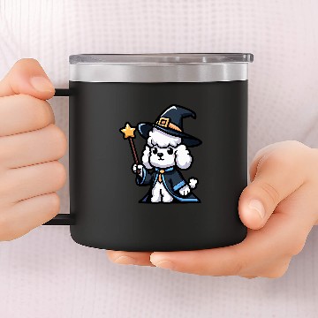 Discover Poodle Wizard Funny Dog Magic Baseball Tees 14oz Stainless Steel Tumblers