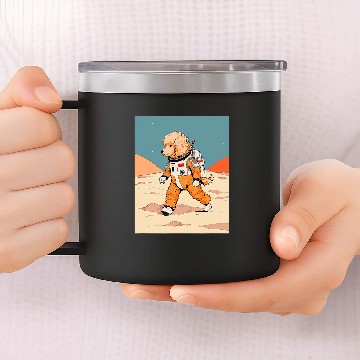 Discover Goldendoodle Mars Funny Dog Astronaut Baseball Tees 14oz Stainless Steel Tumblers