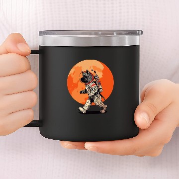 Discover Schnauzer Mars Funny Dog Astronaut 1 14oz Stainless Steel Tumblers