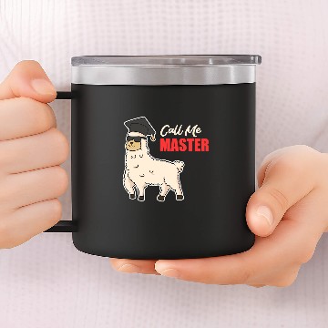 Discover Llama Pet Call Me Master Degree Alpaca Master 14oz Stainless Steel Tumblers