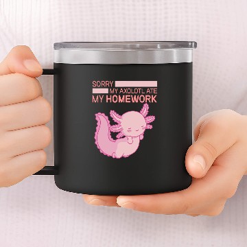 Discover Axolotls Pet Real Axolotls Salamander Case 14oz Stainless Steel Tumblers