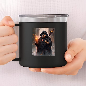 Discover Rottweiler Wizard Funny Dog Magic 14oz Stainless Steel Tumblers
