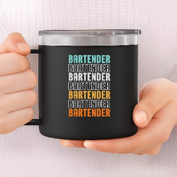 Discover Bartender Retro Cocktail Lover vintages Bartending Bar Baseball Tees 14oz Stainless Steel Tumblers