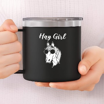 Discover Horse Pet Hay Girl Equestrian Baseball Tees 14oz Stainless Steel Tumblers