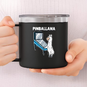 Discover Llama Pet Pinballama Pinball Zip 14oz Stainless Steel Tumblers