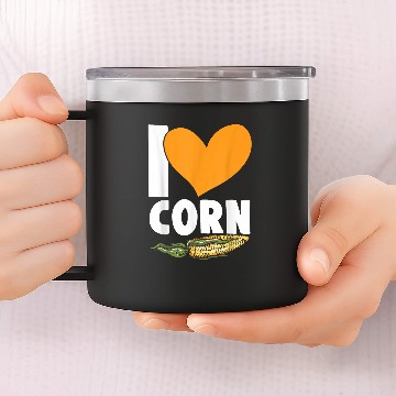 Discover I Love Corn Grain Kernel Maize Lover Corn Farmer 21 14oz Stainless Steel Tumblers