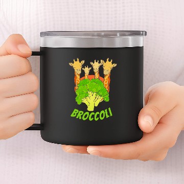 Discover Giraffe Pet Broccoli Baseball Tees 14oz Stainless Steel Tumblers