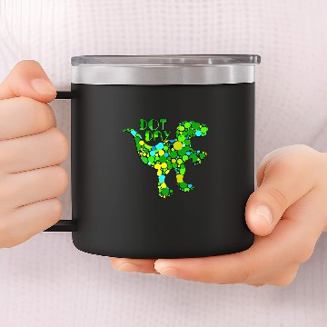 Discover Dinosaur Pet Trex Polka Dot Pattern Happy Dot Day Lover 1 14oz Stainless Steel Tumblers