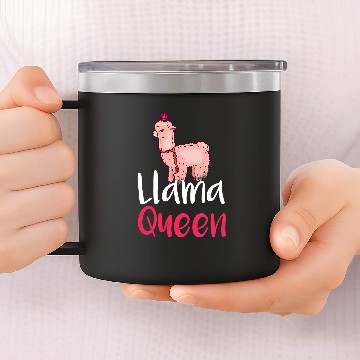 Discover Llama Pet Queen Alpaca Llama Baseball Tees 14oz Stainless Steel Tumblers