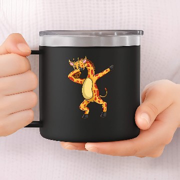 Discover Giraffe Pet  Giraffes African Animal 14oz Stainless Steel Tumblers