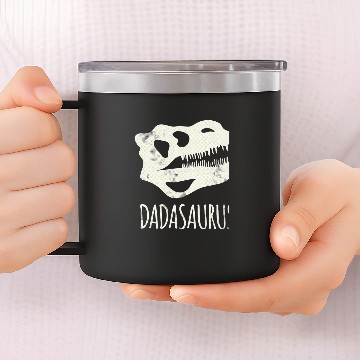 Discover Dinosaur Pet DadaSaurus Dinosaur family Skeletons Rex 14oz Stainless Steel Tumblers