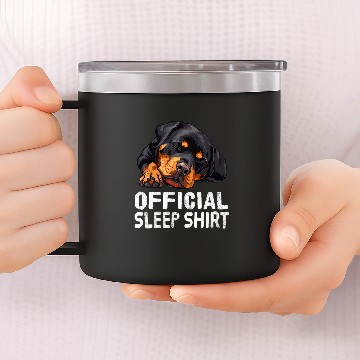 Discover Rottweiler Pet Official Sleep 14oz Stainless Steel Tumblers
