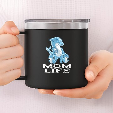 Discover Dolphin Pet Gift Mama Mom Life Mommy Mama Family Mothers Day Zip 14oz Stainless Steel Tumblers