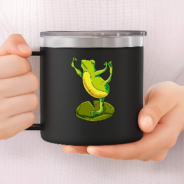 Discover Frog Pet Yoga Frog Yoga Toad Baseball Tees 14oz Stainless Steel Tumblers